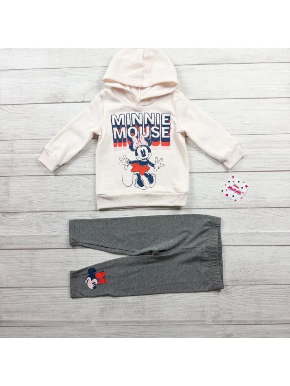 Disney Minnie Mouse Toddler Hoodie Leggings Matching Set Outfit NWT 2T